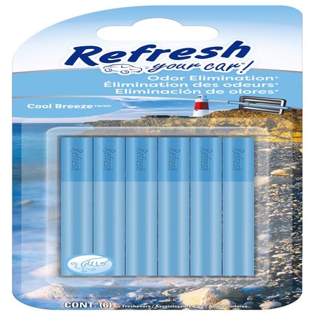 REFRESH YOUR CAR Refresh Your Car! Cool Breez Scent Car Vent Clip Solid 6 pk, 6PK RHZ226-6AME